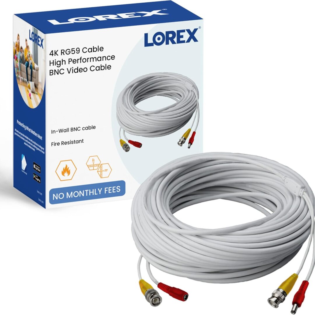 Lorex high-resolution video cable with connectors.