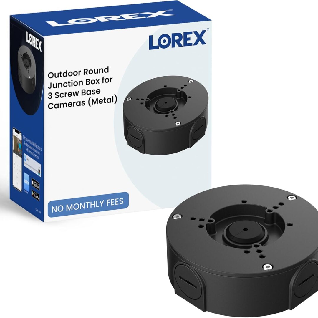 Lorex outdoor bullet camera roof mount adapter in black.
