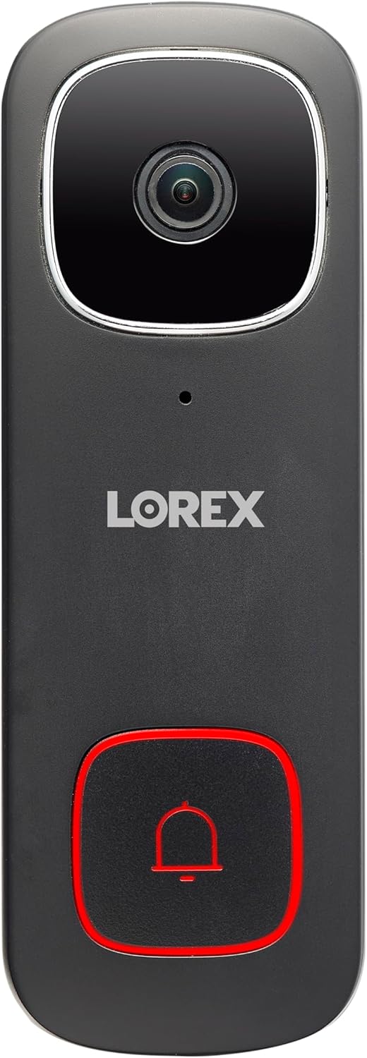 Black Lorex device with a small hole above the logo.
