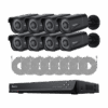 Surveillance camera system with multiple cameras and a DVR unit.