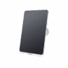 A sleek modern tablet with a black screen and white frame.