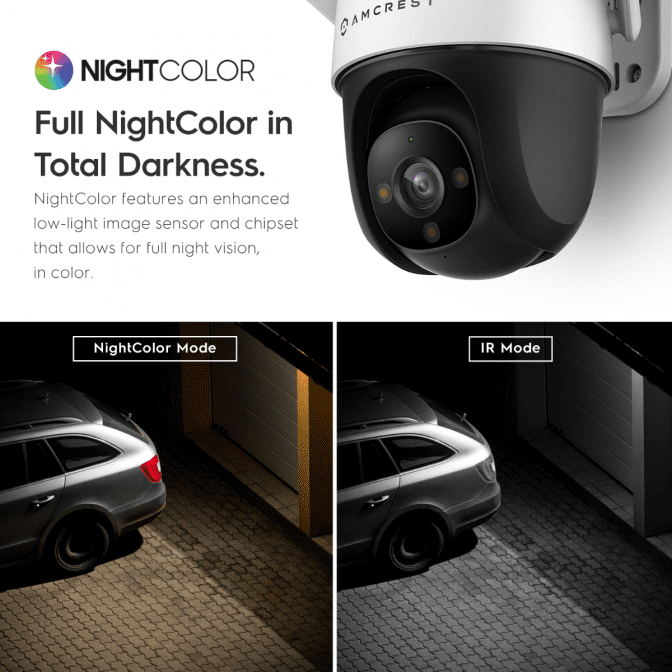 NightColor camera shows vivid color images in total darkness.