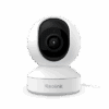 White Reolink security camera with a black lens and base.