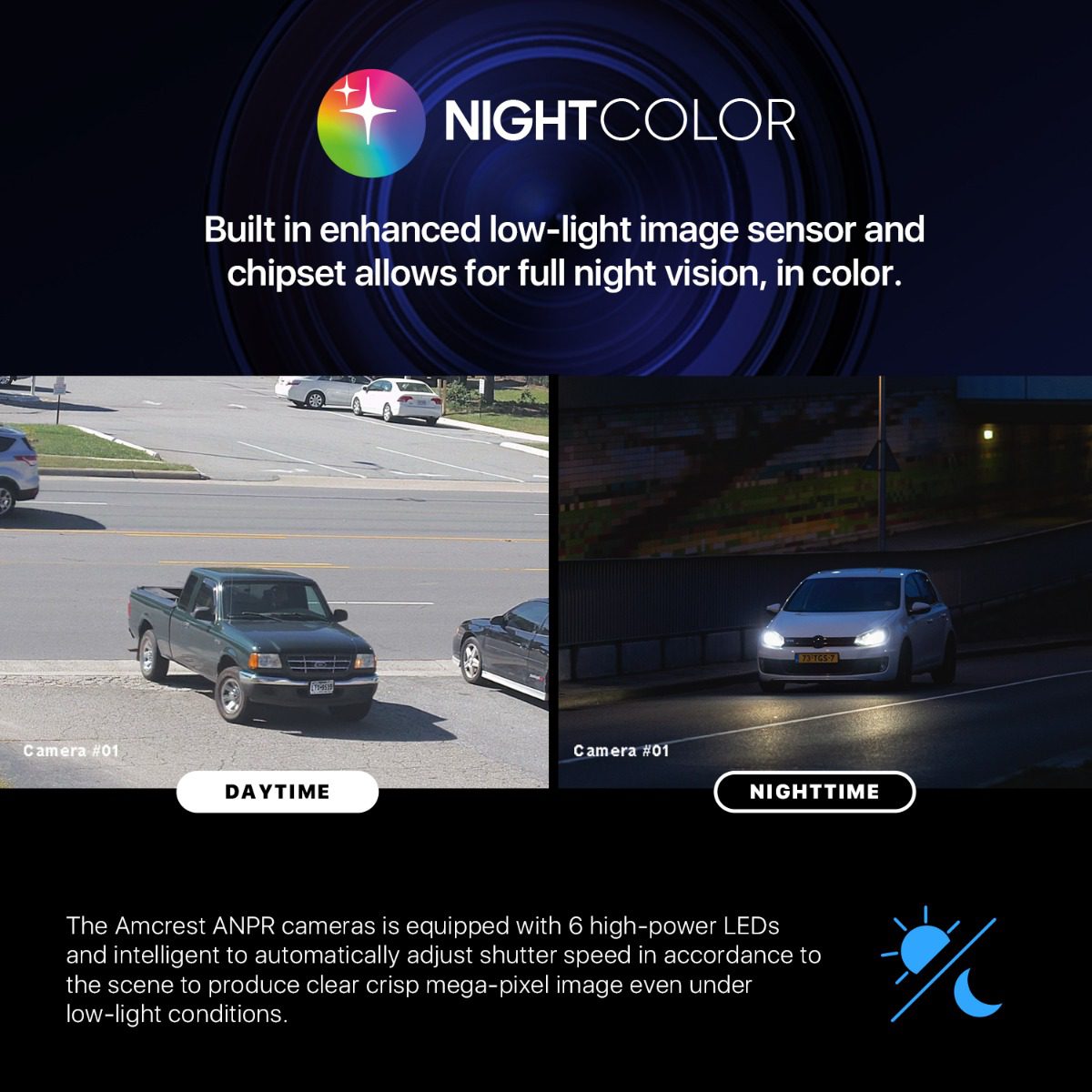 NightColor enhances night vision for safer driving by improving visibility and contrast.