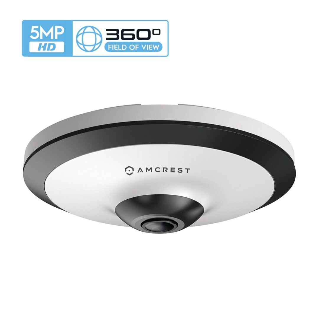 360-degree panoramic security camera with high resolution.